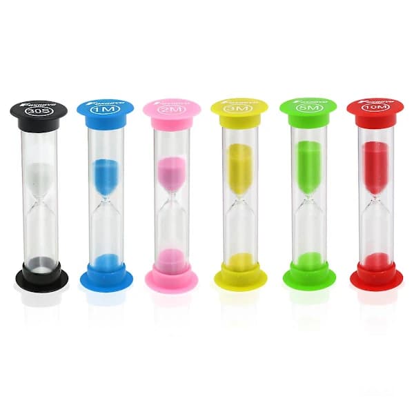 Sandtimer for barn, timeglass, timer, 1 minutt, sandklokke, 5 minutter, sandglass, timer, timeglass TimerBY