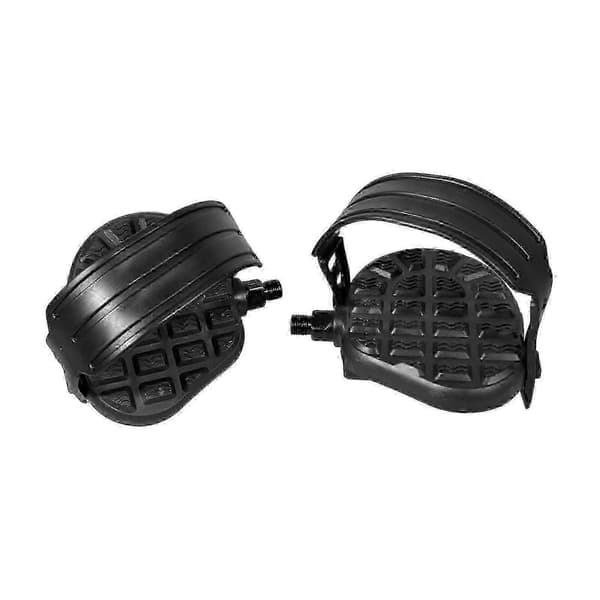 Lette pedaler for trimsykkel, svarte, sklisikker overflate, PP
