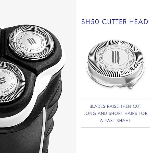 6-pack Sh50 Replacement Heads for 5000 Series Shavers, S5000 S5420 S5380 S5351 Multiprecision Blades