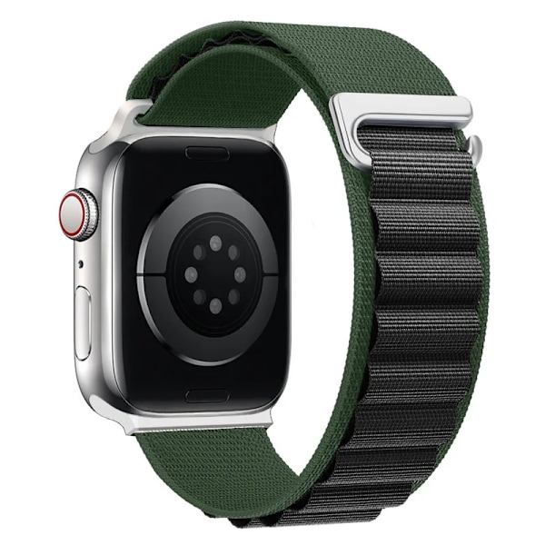 Alpine loop armbånd for Apple Watch rem 49mm 44mm 40mm 45mm 41mm 42mm 38mm 40 44 45 mm armbånd iWatch Ultra serie 7 6 5 3 se 8 grønn-svart green-black 38 40 41mm