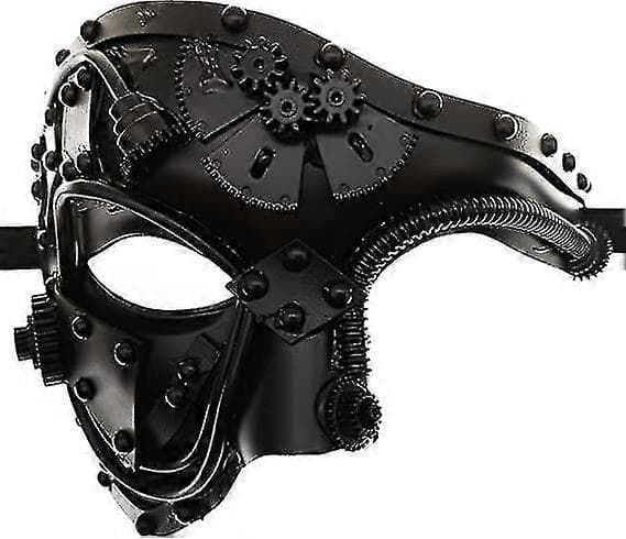 Steampunk-metallirobottivenetsialainen naamio, Halloween-asu/oopperan kummitus
