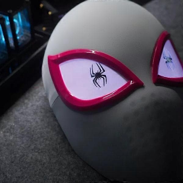 Gwen Stacy Spider-Verse Halloween-mask med lysande ögon