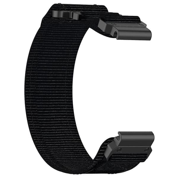 Nylonrem med selvklæbende stribe til Garmin Fenix 7X/7X Pro/Instinct 2X/QuickFit 26mm - Grå Grå Garmin Fenix 7X Grå Grå Grey