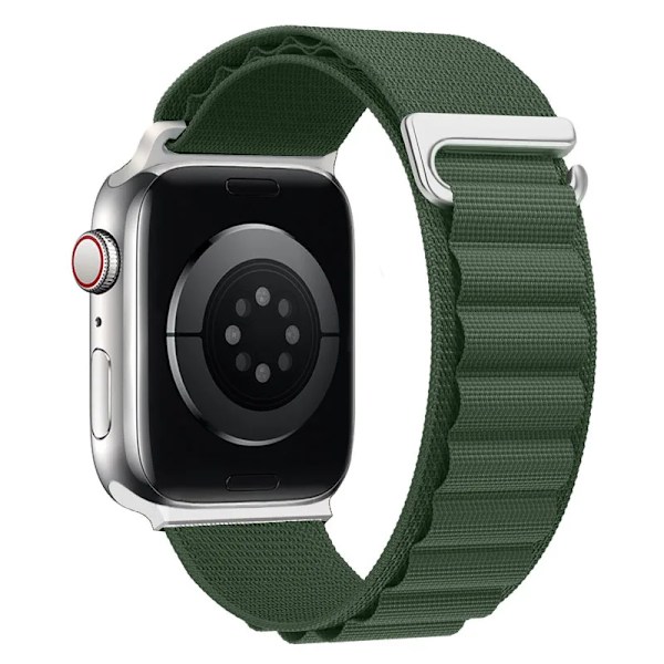 Alpine loop armbånd for Apple Watch rem 49mm 44mm 40mm 45mm 41mm 42mm 38mm 40 44 45 mm armbånd iWatch Ultra serie 7 6 5 3 se 8 grønn green 42 44 45 49mm