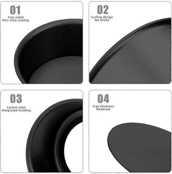 Round Cake Pan 20 cm Removable Bottom Nonstick, 2-Piece Bakeware Set Nonstick for Oven, Baking Pan for Cake Pizza Cheesecake