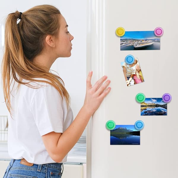 10-pack Kylskåpsmagneter Små Runda Färgglada Whiteboardmagneter 3 cm