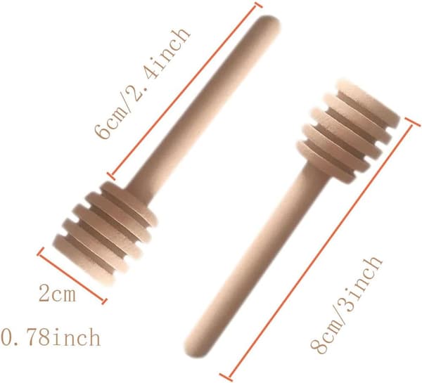 Mini træhonningpinde til køkken og spisestue 7,6 cm (20 stk.)