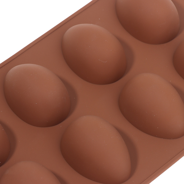 DIY 8 æggeformede påskeæg silikoneform til bagværk og chokoladekaffe Coffee