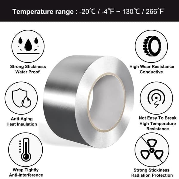 Scotch Aluminiumtejp Hög Temperatur 50 mm x 20 m