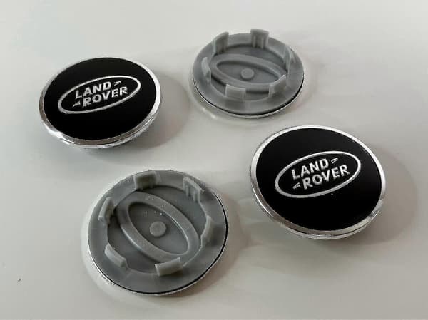 4 X Land Rover Centerkapsler Sorte Range Rover Sport Evoque Velar Discovery 63mm