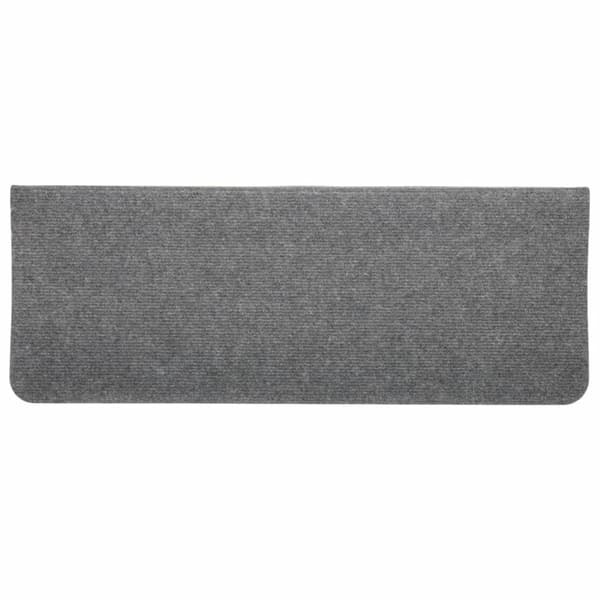 vidaXL Trappetæpper selvklæbende 15 stk. 65x24,5x3,5 cm grå grå gray