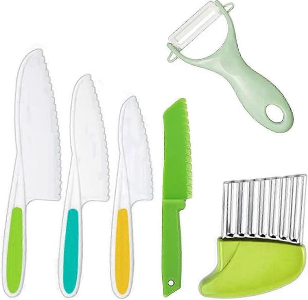Children's Baking Kitchen Knife Kitchen Set Children's Kitchen Utensils 6-Piece Set Multicolored