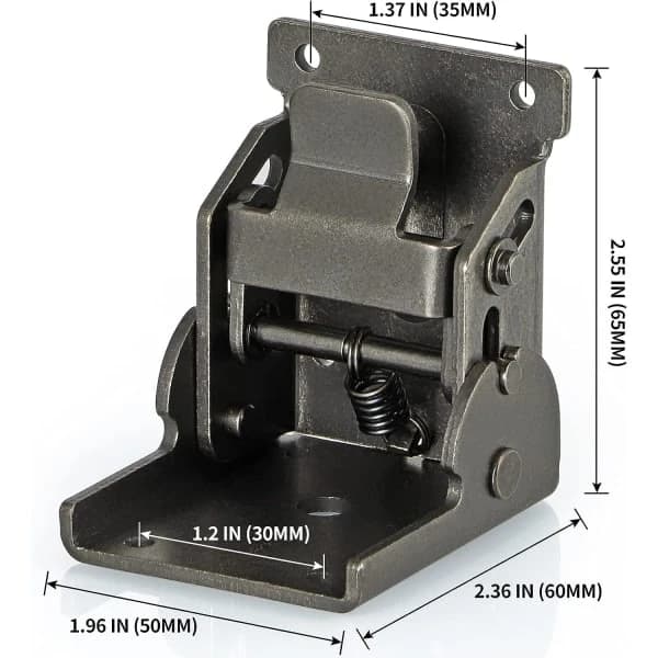 4-pack Heavy Duty 90-degree Self-locking Folding Brackets, 150 kg Capacity