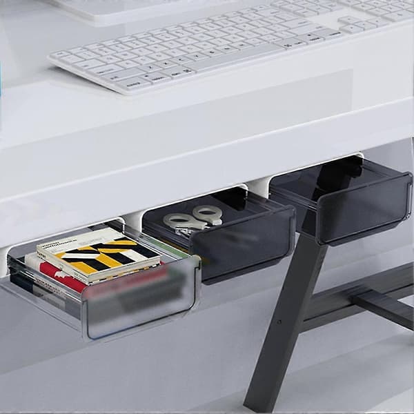 Desktop Storage Boxes, Small Invisible Drawer Box for Student Dormitory Desk, Home Office Stationery Organizer B