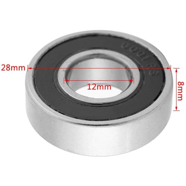 10 Latest Durable Multi-Purpose Rubber Sealed Deep Groove Ball Bearings 6001-2RS (12x28x8mm)