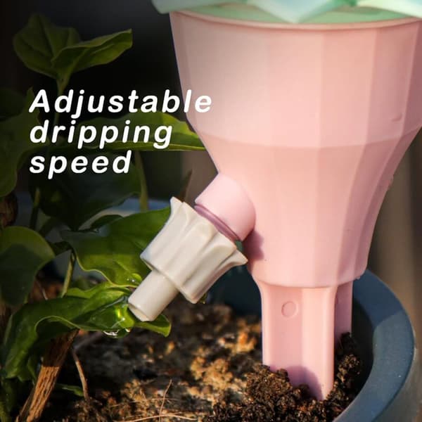 Dryppvanningssett 4-pakning for planter, innendørs/utendørs, terrakottakrukker