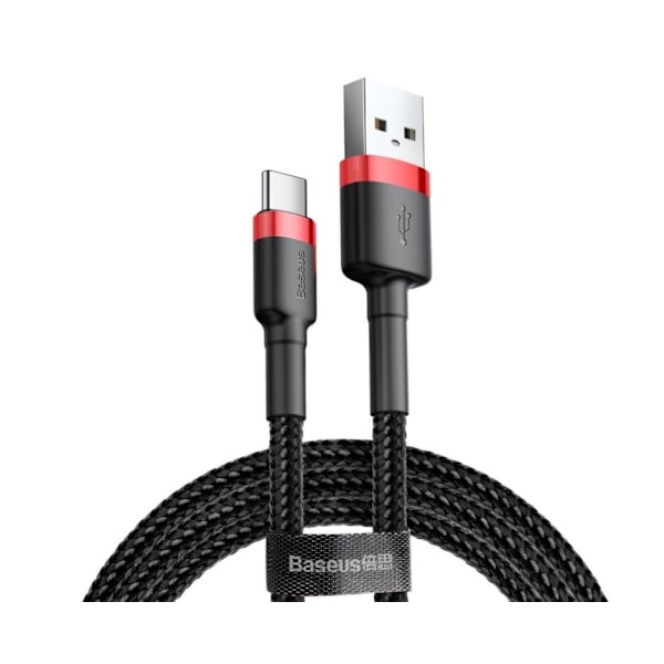2M BASEUS USB-kaapeli - Type-C Punainen Musta black