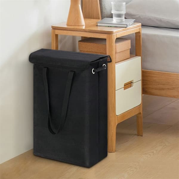 Foldable Laundry Basket Foldable Hamper Bin with Lid Laundry Storage Baskets Grey Laundry Hamper