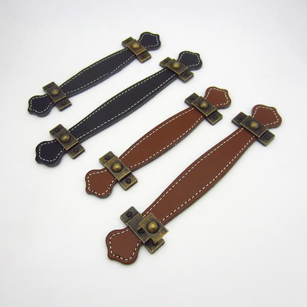 Non-slip Handle Strap Effective Faux Leather Fine Texture Wide Application Pull Handle for Home