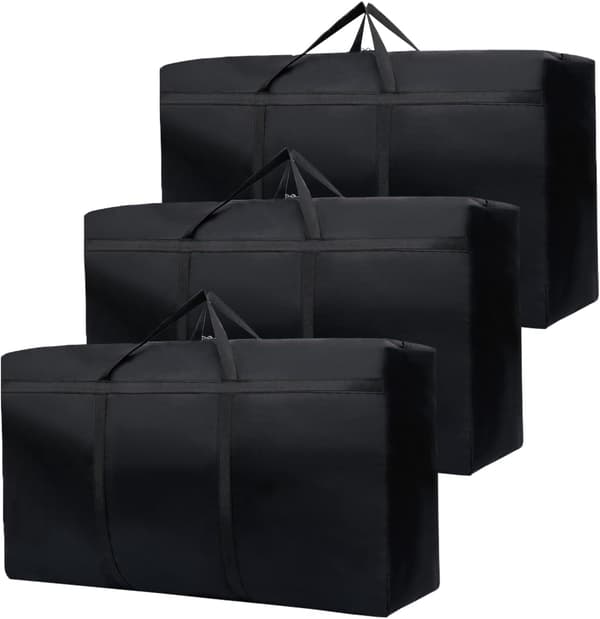 3-pack 180L Large Storage Bags, Strong Packing Boxes for Moving, Large Moving Boxes for Clothes, Quilts, Bedding, Moving Home