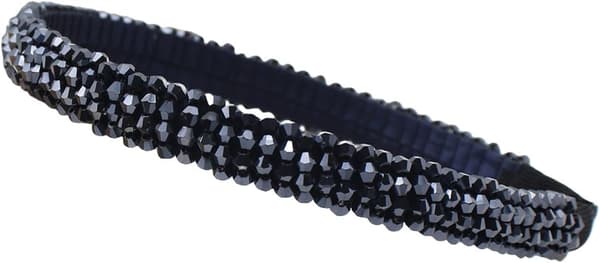 Hårbånd til piger Rhinestone Krystal Perle Bryllup Fest Marineblå 39x1,2 cm Navy blue