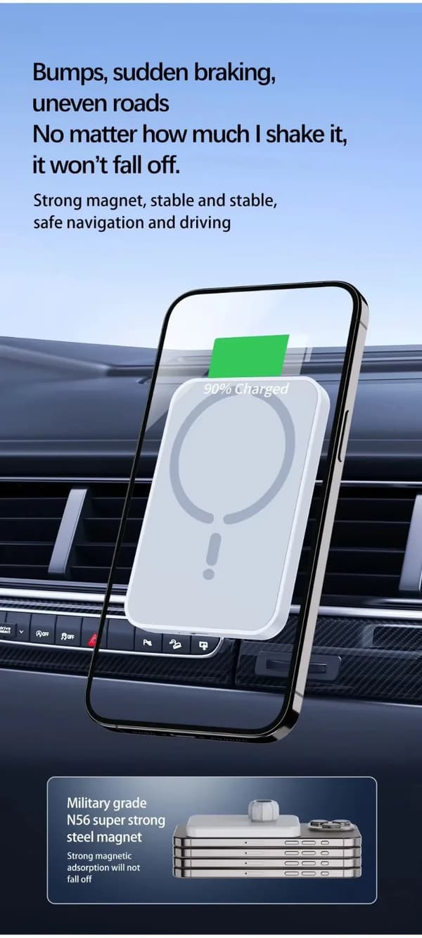 30W Magnetic Wireless Car Charger for Magsafe iPhone 12-16 Pro Max-FX-