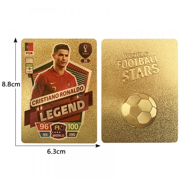 55 stk 2022/23 World Cup Soccer Star Card, UEFA Champions League, Soccer Trading Card, Gold Fil Cards, Ingen repetisjon