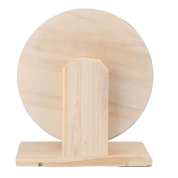 Wooden Hamster House - Fun Wheel, Rest Nest and Exercise Toy (Medium)