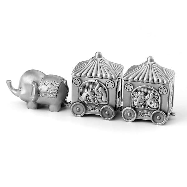 Tandholder Mindeboks Elefant Design Barnebarns Tand og Lok Minde-sæt