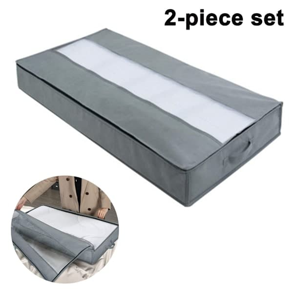 2-pack underbäddsförvaring, förvaringslådor under sängen med lock