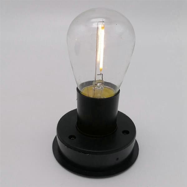 5 Solcelle LED Wolfram-filamentlampe 2800K Lyssensor Gjerde Nattlys for Hage As shown