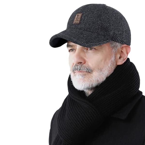 Men's Baseball Cap with Ear Flaps