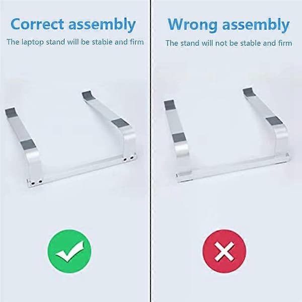 Stationær bærbar computerstander Stabil stander Ergonomisk aluminium computerstativ Bærbar kølestander (sølv)
