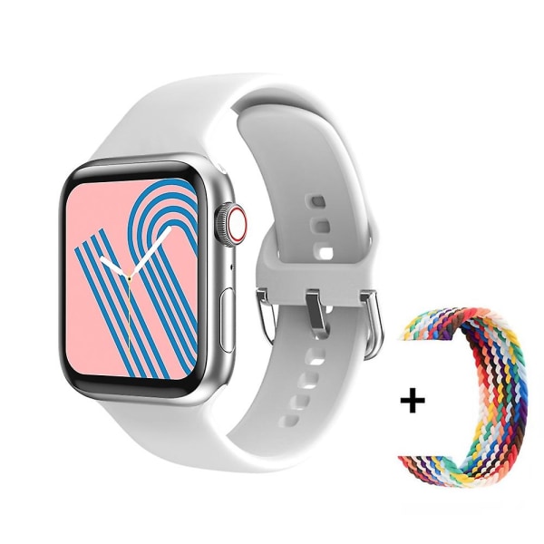 2023 Smart Watch Apple Smartwatch Series 8 HD -näytölle Urheilusyke Fitness Tracker Bluetooth Call Miesten Naisten Älykello white and BuCai