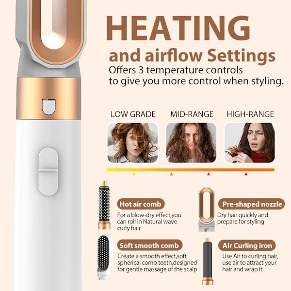 (Specialerbjudanden) Air Styler - Professionellt multifunktionellt hårstylingverktyg 5-i-1_v (YJD)