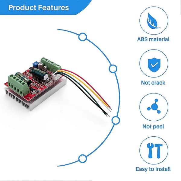 DC 6-60V 400W BLDC trefaset børsteløs motorstyring PWM Hall-driverkort 12V