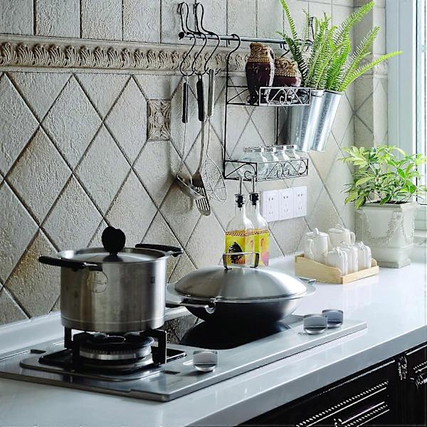 6 Pieces Gas Control Knobs, Metal 6mm Cooker Control Knobs, Silver Adapters Oven Cooking Surface Switch, Gas Hob Knobs Control Lock