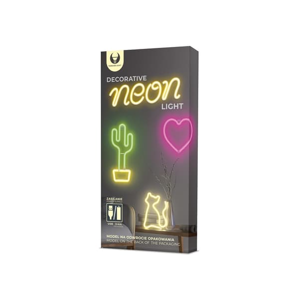 Forever Light Neon LED-lys med motiv + USB FLNEO9 Vit 160