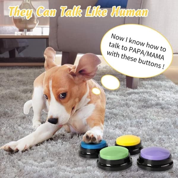 Recordable Dog Buttons 4-Pack 30s Recording Training Buzzer