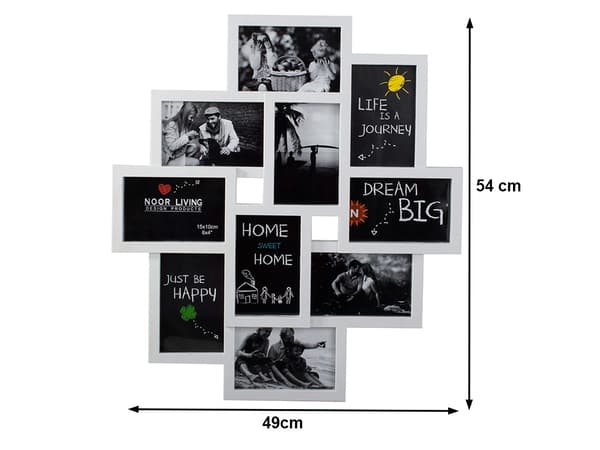 Collageramme / Billedramme - 10 billeder Vit white