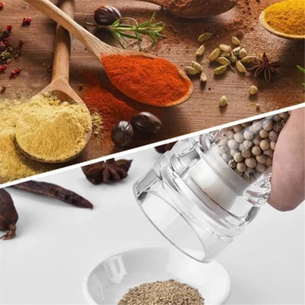 [CA] Pepper Mill - Acrylic Salt and Pepper Grinders Adjustable Coarseness With Ceramic Rotor Kitchen Accessories As Shown