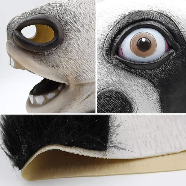Luksuriøs morsom Halloween-kostymefest Latex Dyrehode Maske Ku-9