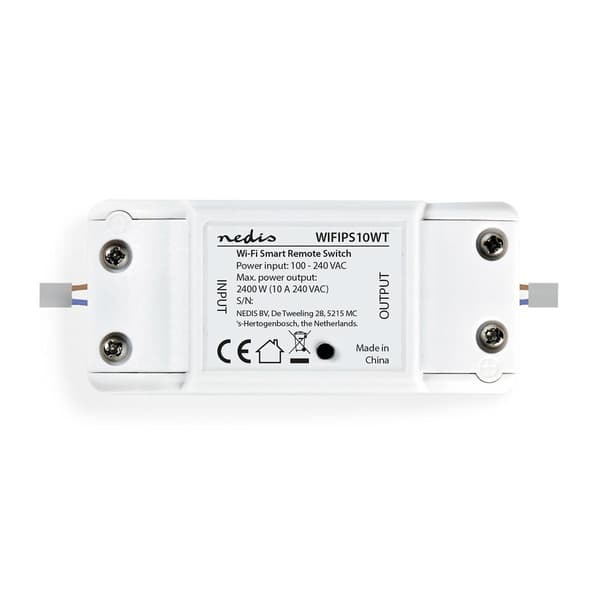 SmartLife Strömbrytare Wi-Fi 2400 W Vit Kopplingsplint Vit
