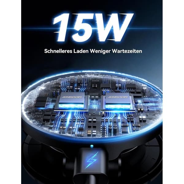 Magnetic Wireless Car Charger 15W Compatible with iPhone 16 15 14 13 12 Pro Max Plus Foldable Full Metal Dashboard Charger