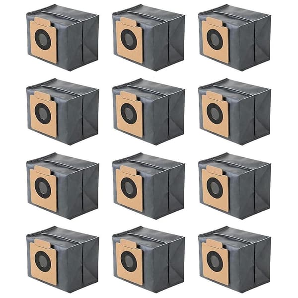12-pack ersättningsdammpåsar för X8 Pro Robot Vacuum Self-Empty Station-tillbehör