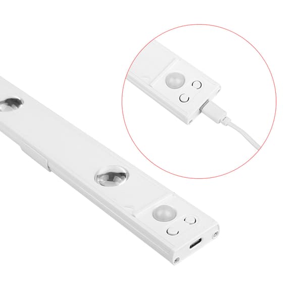 LED-stripe 60 cm med justerbar lysstyrke - hvit