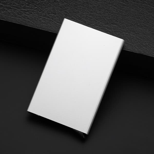 Pop-up kortholder - Aluminiumhus - (RFID-sikker) Sølv Sort Guld