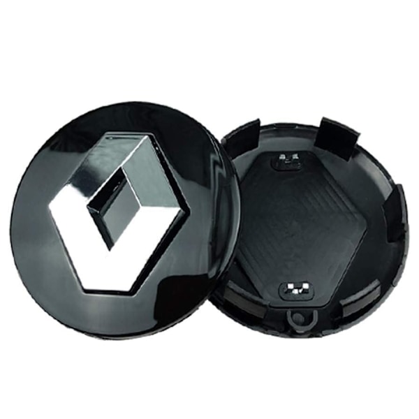 4-pack - Renault Navkapslar / Hjulnavemblem - Bil 48 48 57mm - Svart