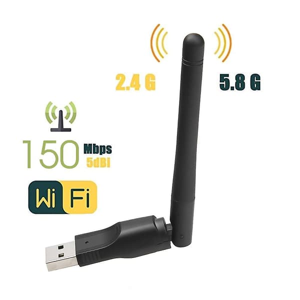 WIFI USB-sovitin MT7601 150 Mbps USB 2.0 WiFi langaton verkkokortti 802.11 B/g/n LAN-sovitin pyörivällä antennilla