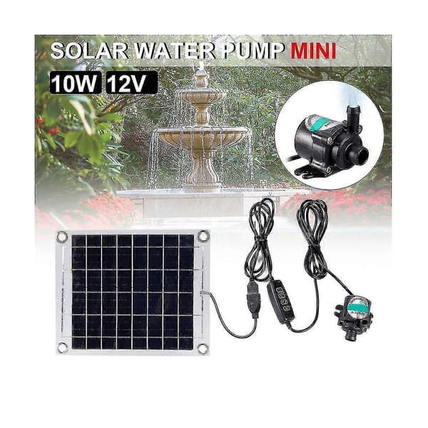 Mini Solar Water Pump 10w 12v Brushless Solar Panel Kit For Fish Water Pool Garden Decoration Power